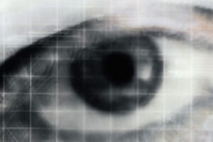 eye abstract mesh black and white 4k 1539369483