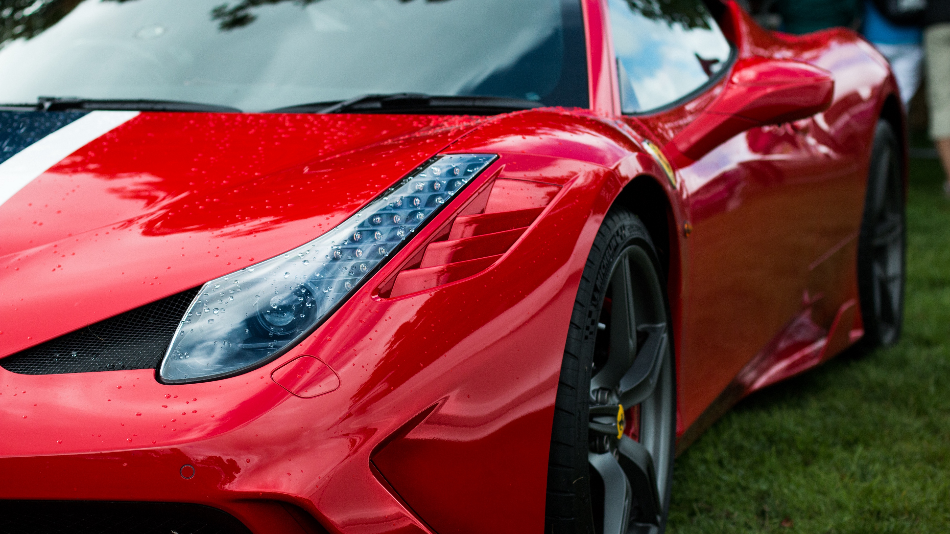 ferrari 458 speciale ferrari sports car supercar red headlight wheel 4k 1538934731