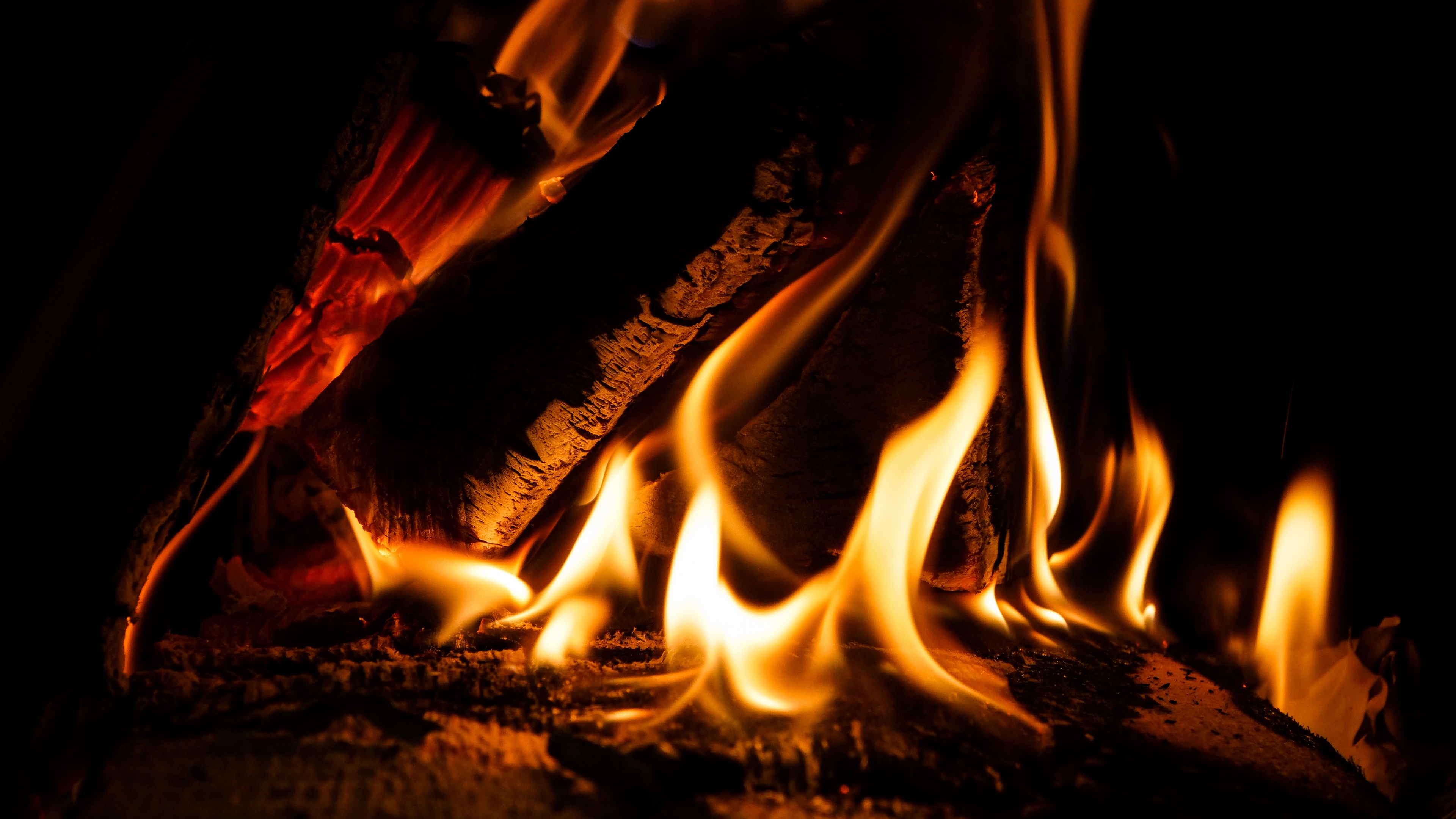 fire flame coals ash 4k 1540575207