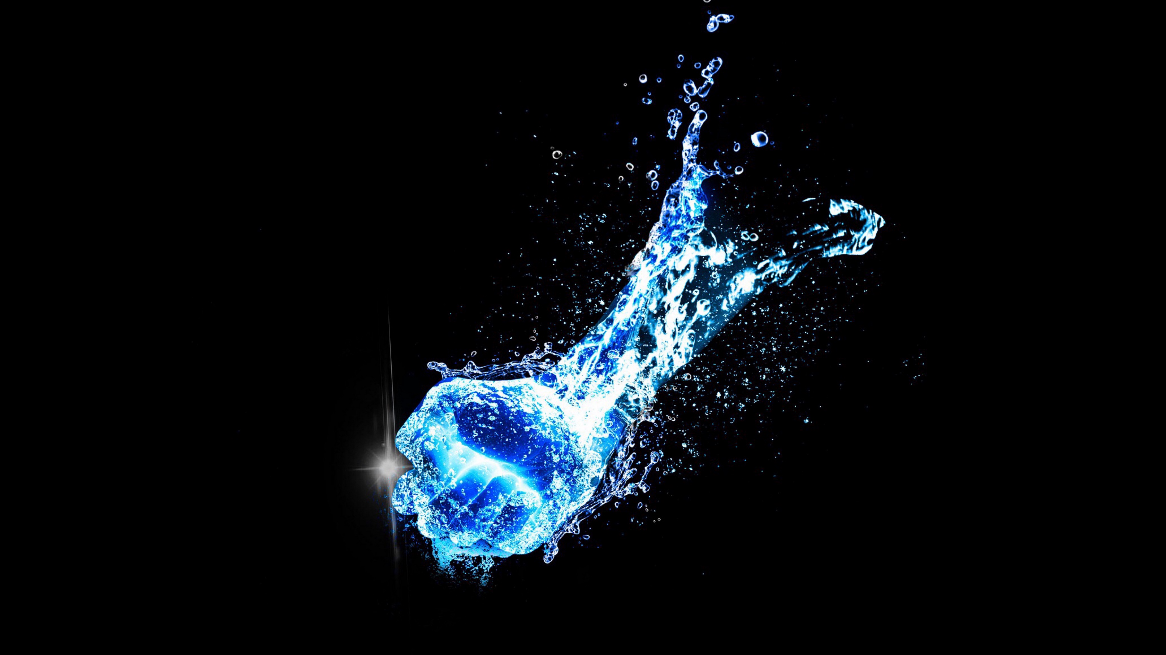 fist water spray splash hand 4k 1540576322