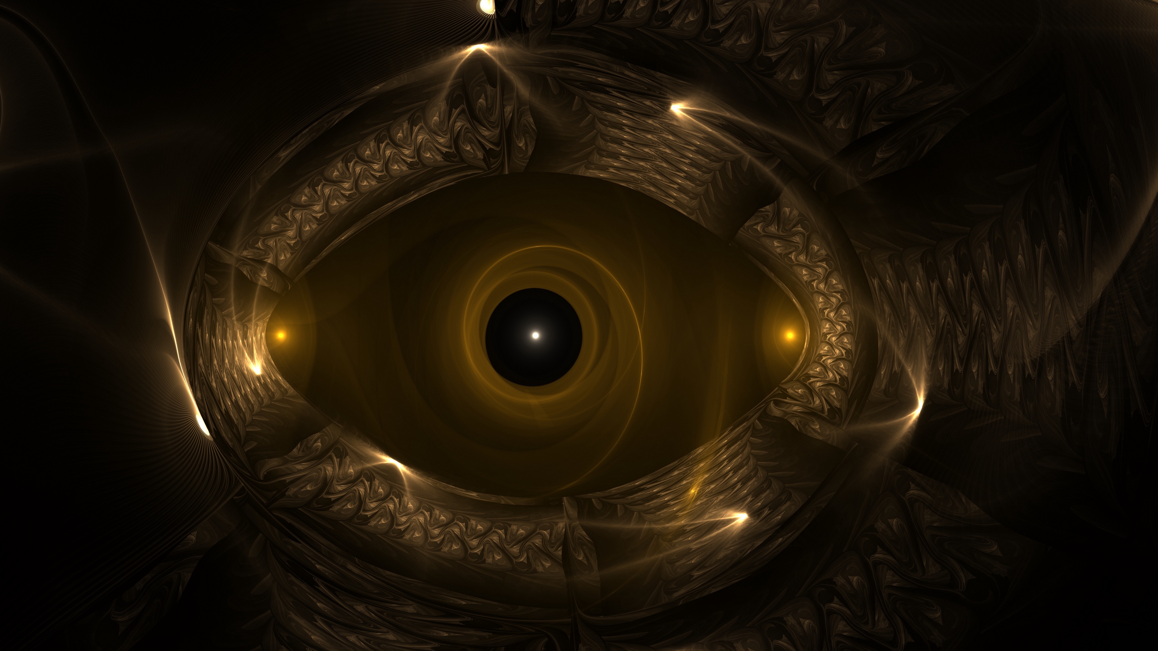 fractal eye shape patterns 4k 1539370133