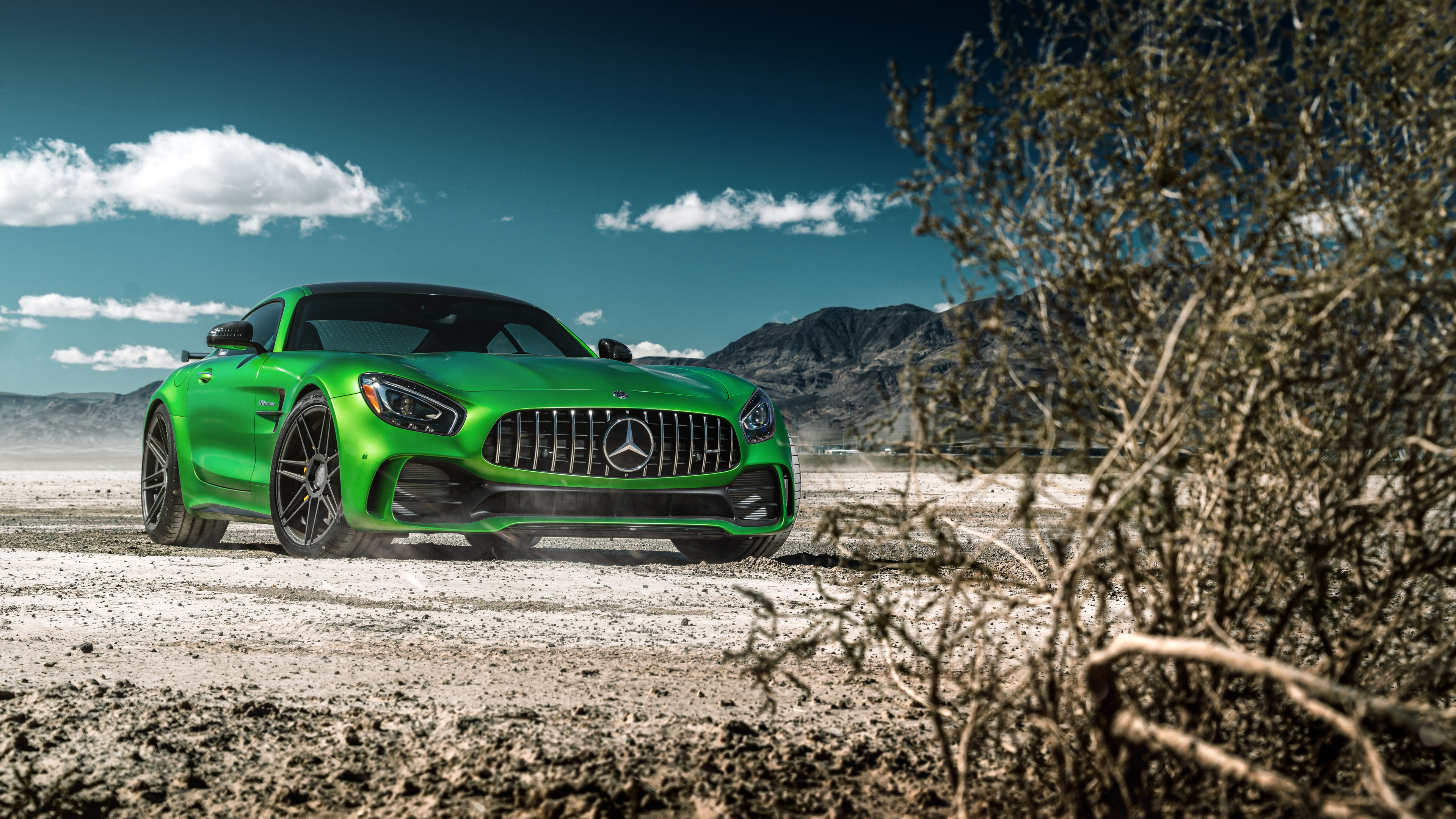 green mercedes benz amg gt 8k 1539792738