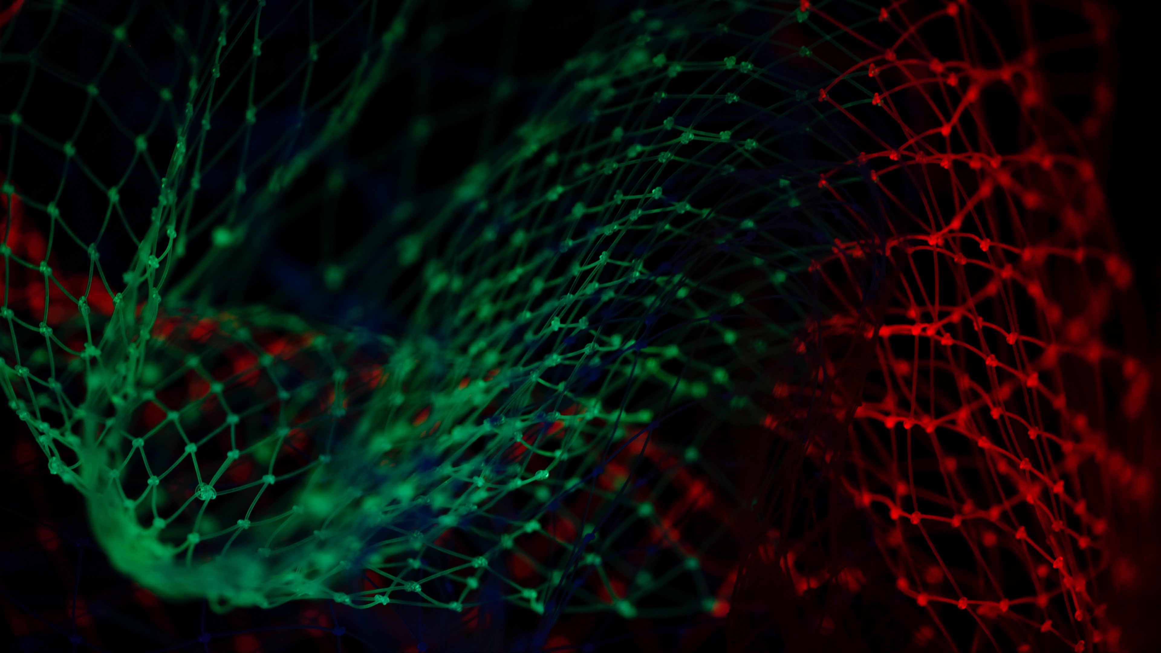 grid plexus green red 4k 1540575069