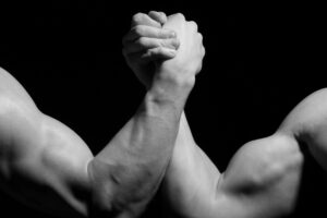 hands men wrestling biceps black and white arm wrestling 4k 1540063186