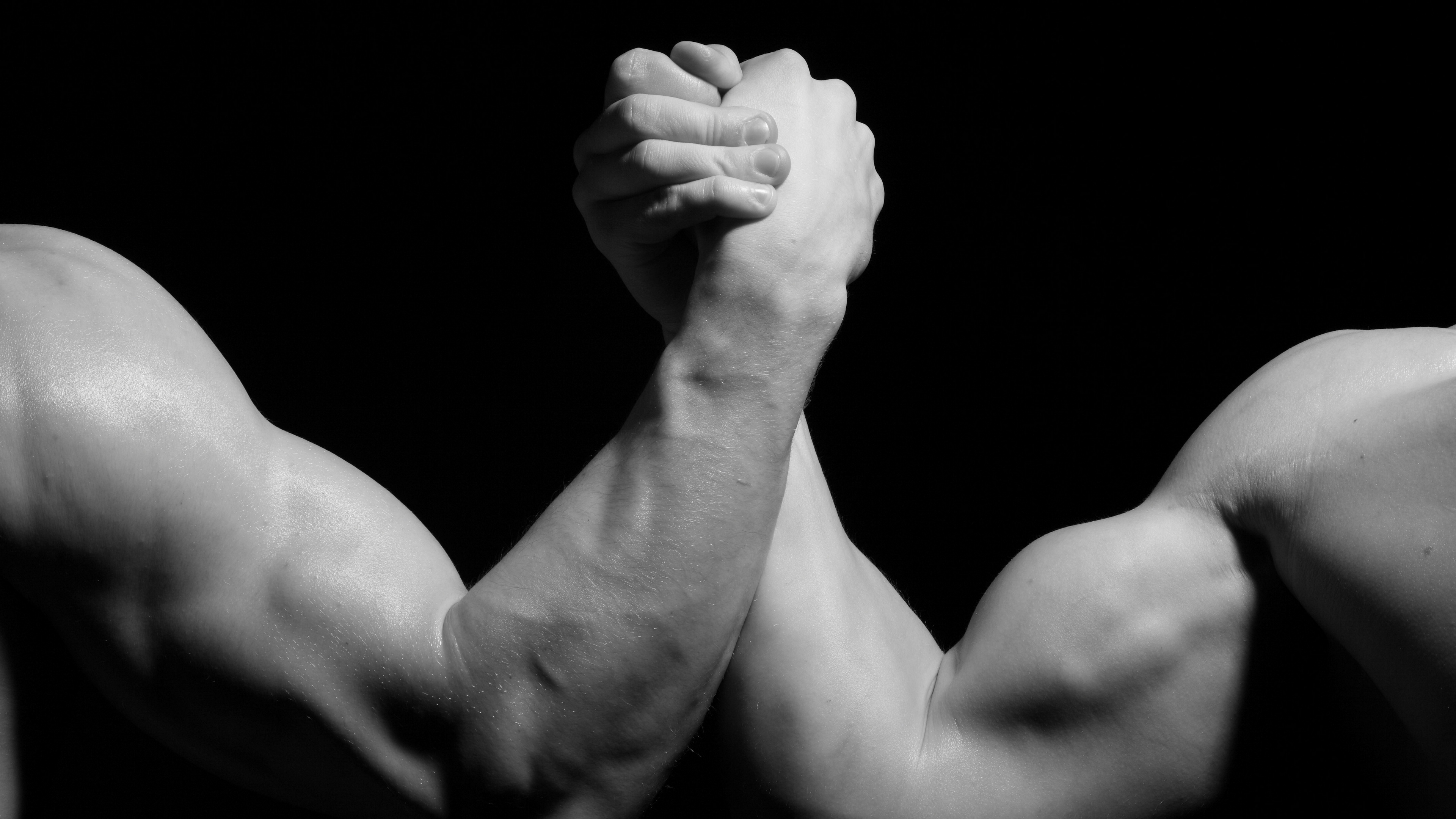 hands men wrestling biceps black and white arm wrestling 4k 1540063186