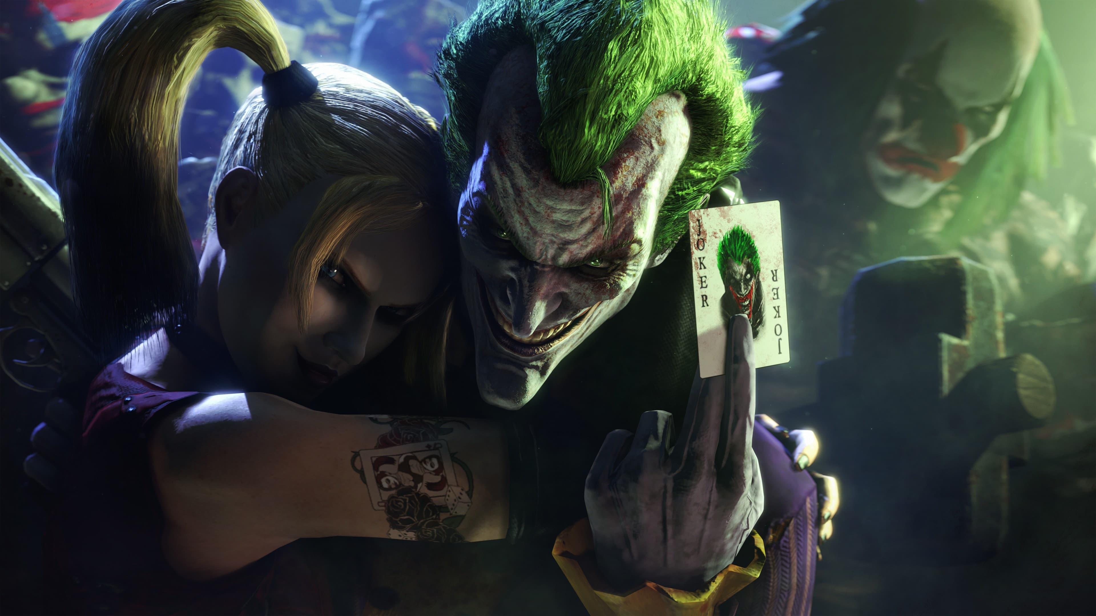 harley quinn and joker artwork 4k 1540748885