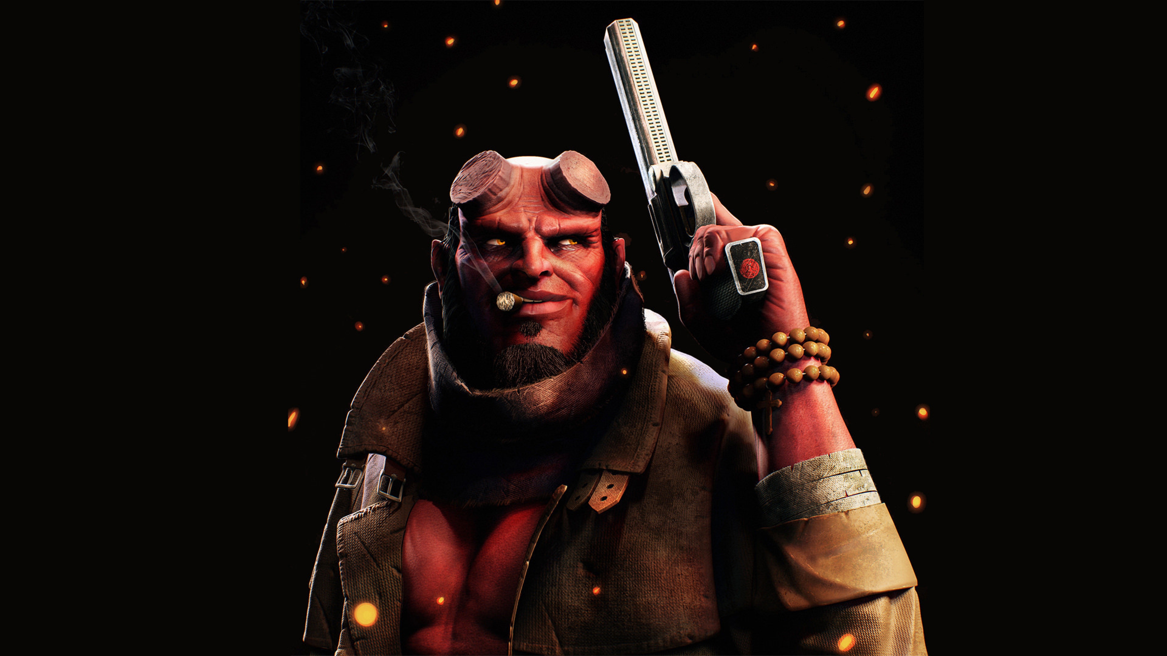 hellboy smoking cigarette with gun 1539452741