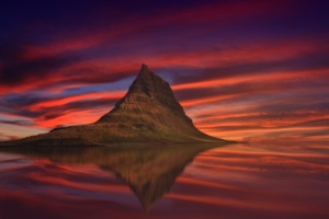 kirkjufell mountain abenrot sunset dusk 1540136620