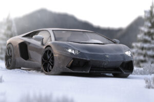 lamborghini aventador in ice 5k 1539792952