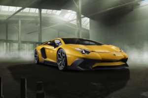 lamborghini aventador yellow side view 4k 1538935127