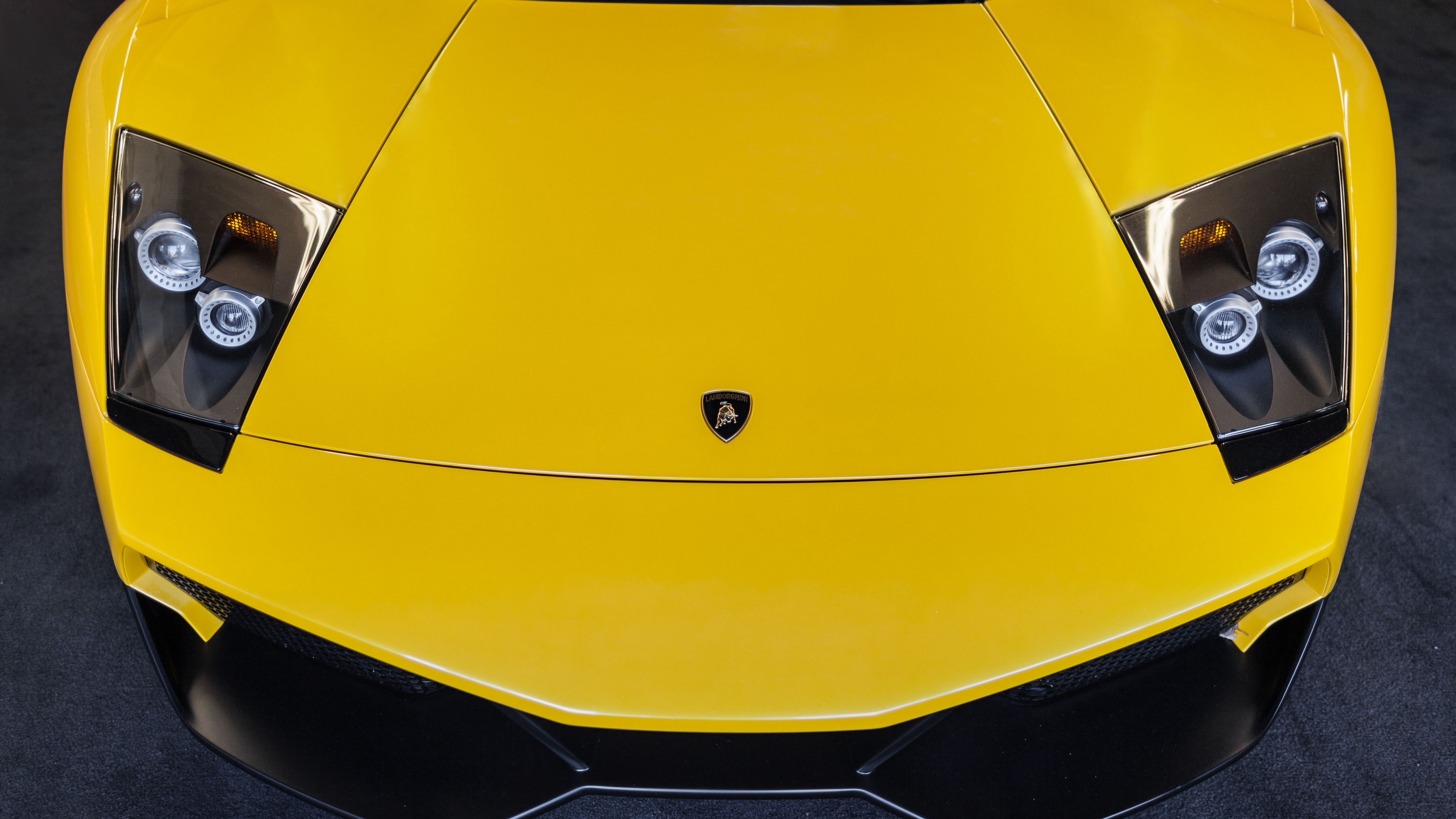 lamborghini murcielago hood yellow 4k 1538934695