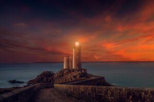 lighthouse sunset scene 4k 1540132441