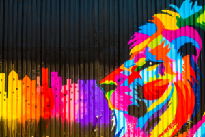 lion graffiti 4k 1540751393