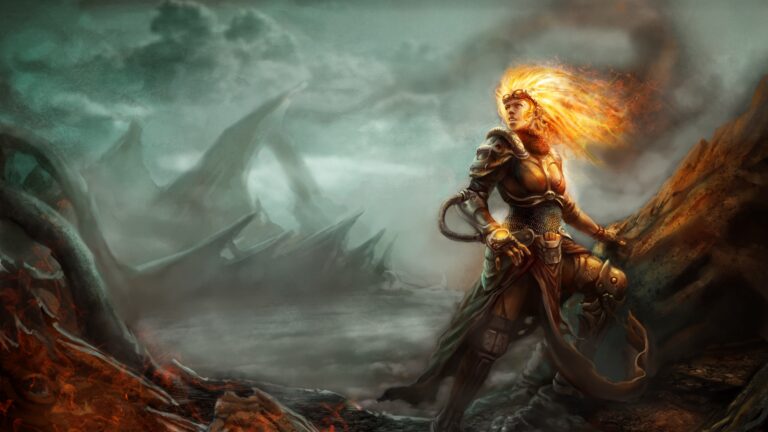 magic, the gathering, chandra, art 4k