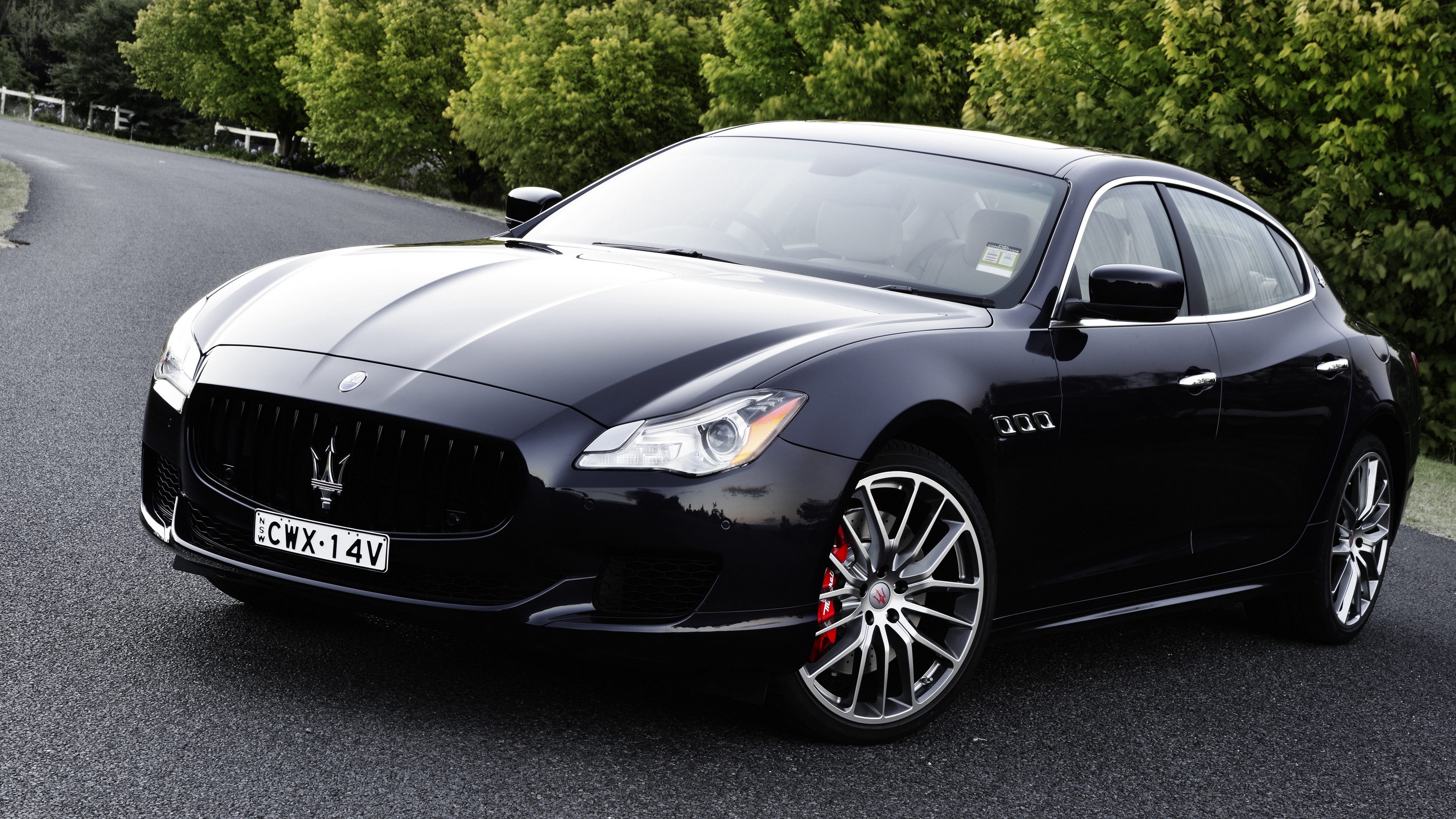 maserati quattroporte gts side view black 4k 1538934876