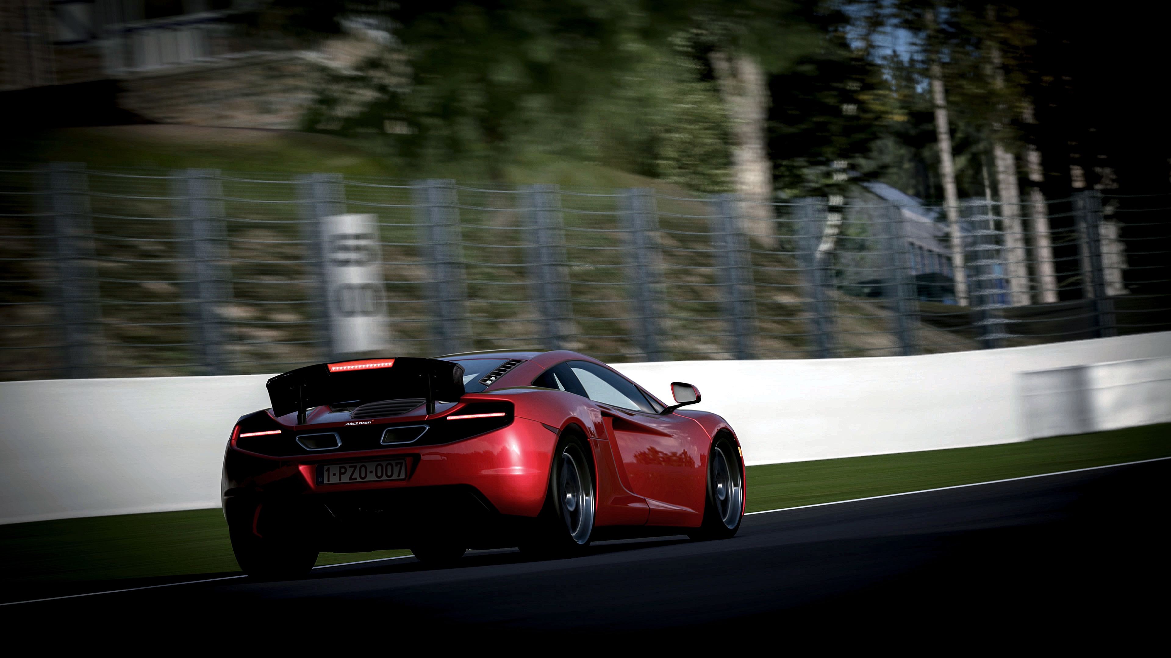 mclaren movement red speed motion blur 4k 1538934685