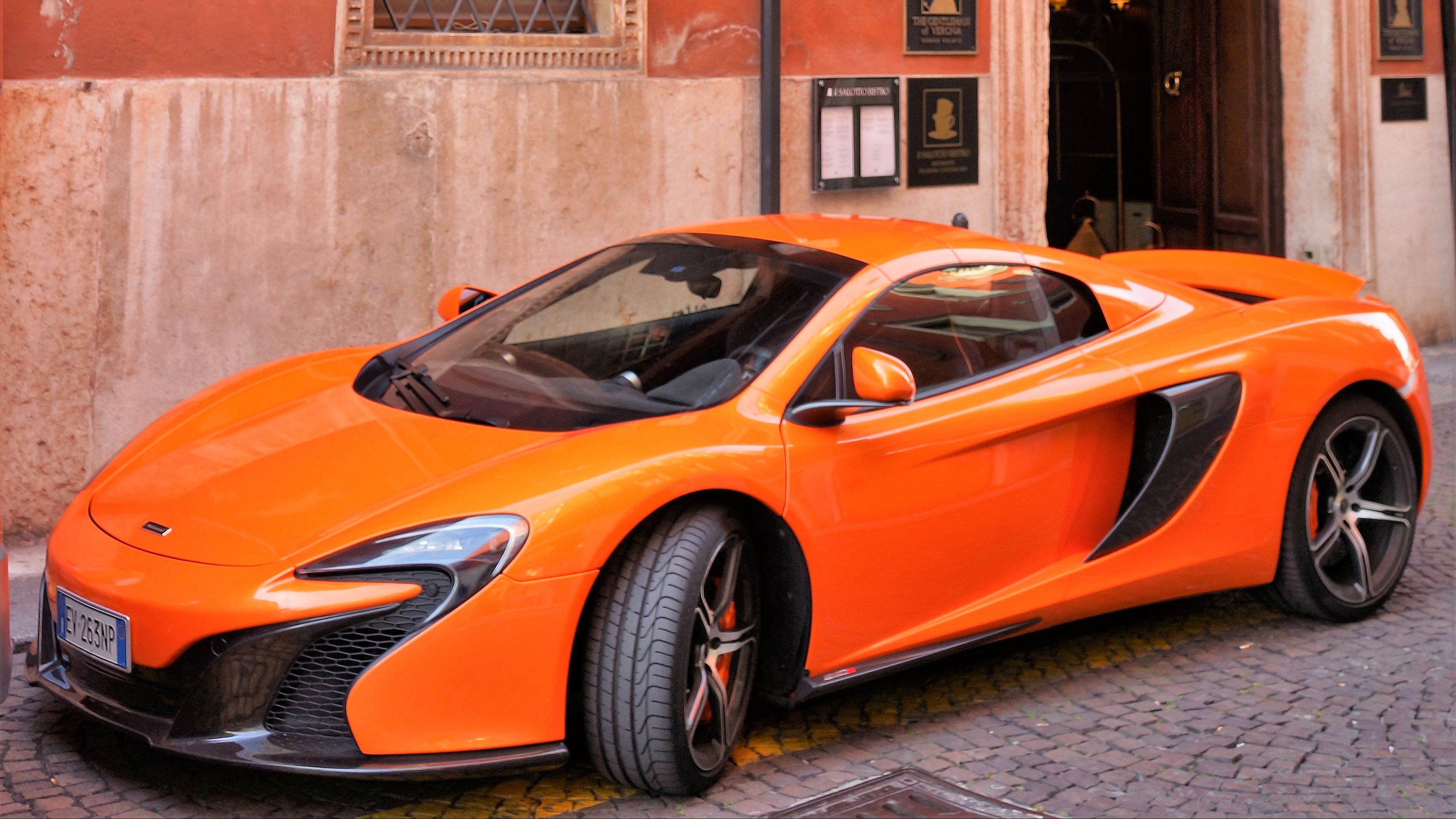 mclaren supercar orange side view 4k 1538934743