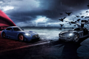 mercedes amg gt superman and batman 1539114313