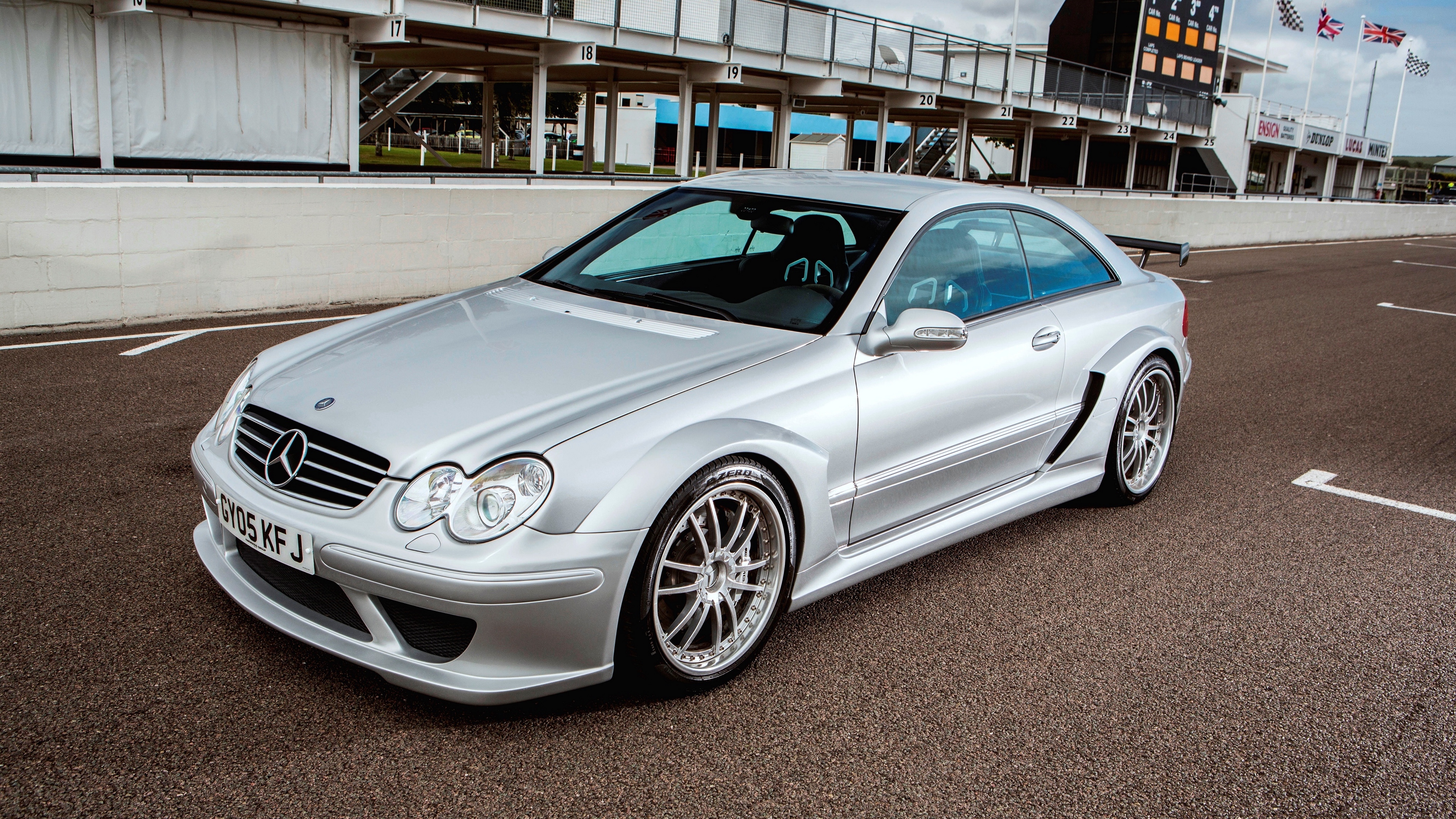 mercedes benz amg clk class silver side view 4k 1538935071