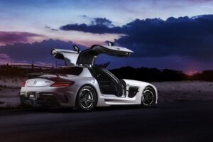 mercedes sls black series renntech night nature tuning 4k 1538935075