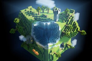 minecraft planet cube cubes world 4k 1538945022