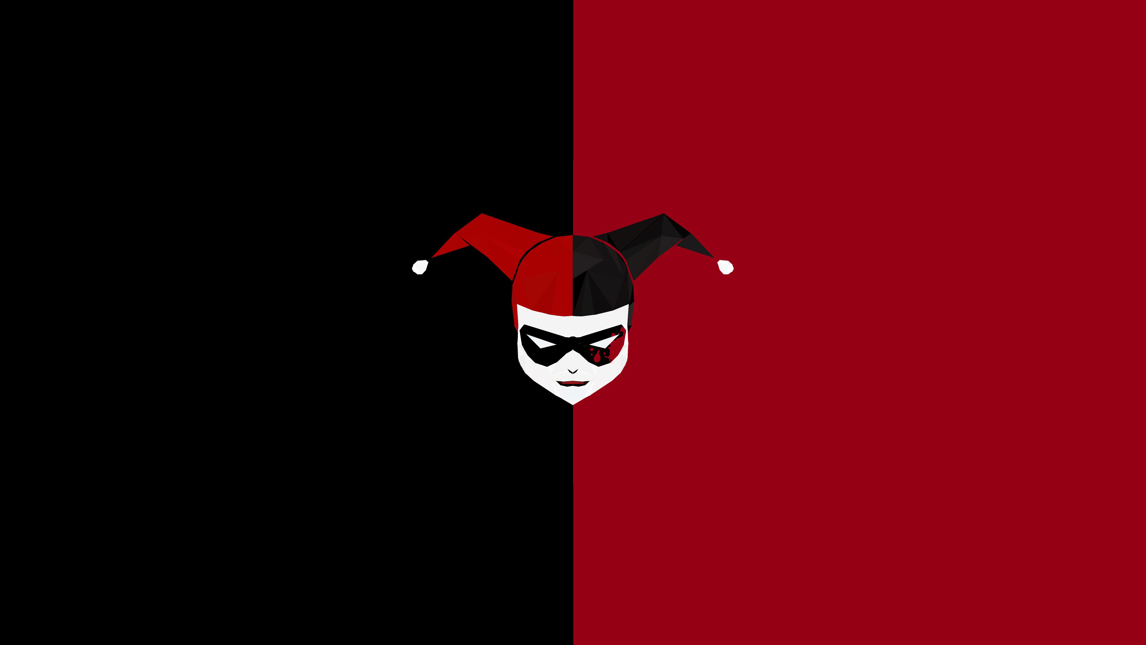 Wallpaper 4k Minimalism Harley Quinn 4k Artist Wallpapers Black