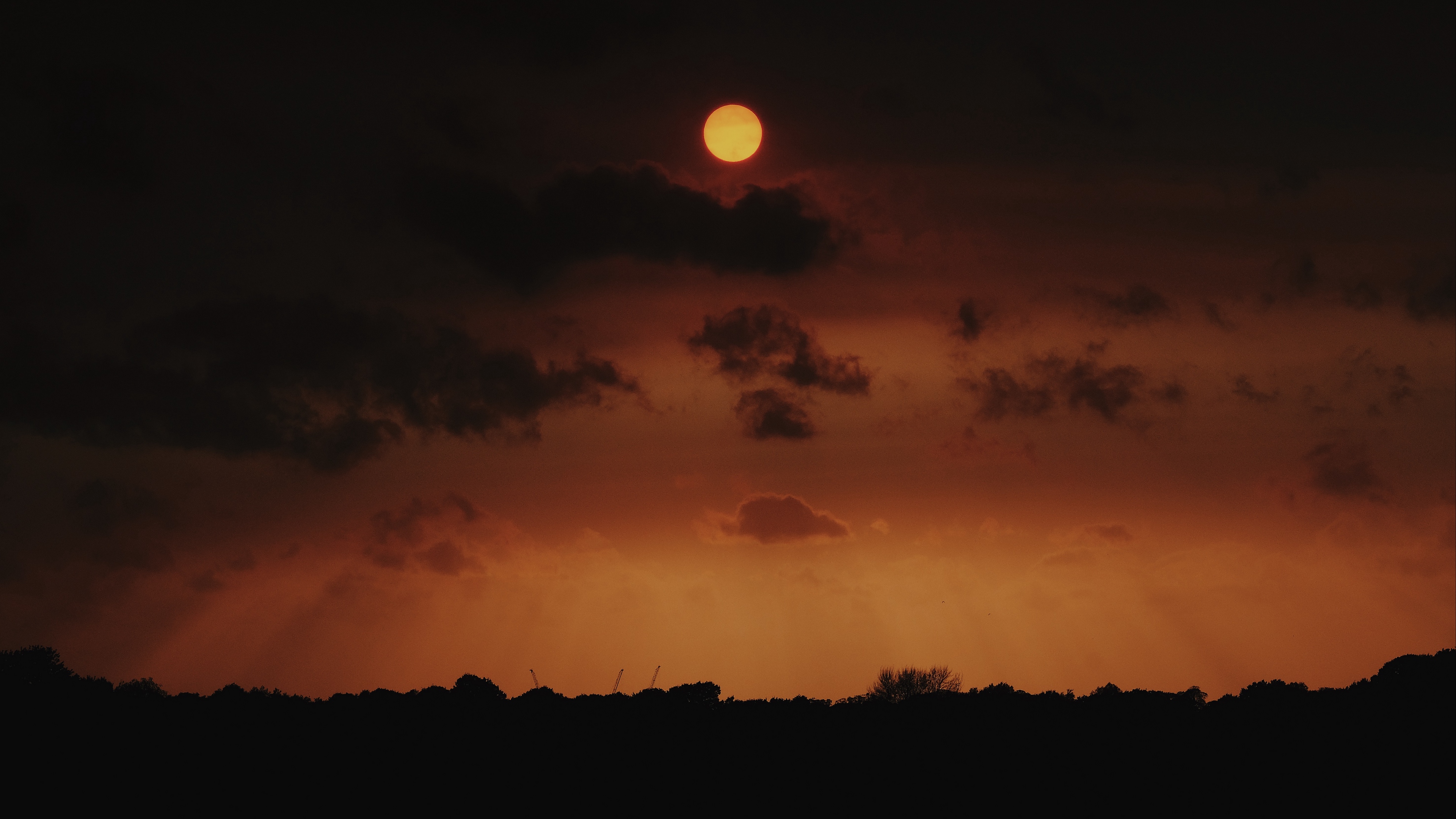 moon night sky clouds 4k 1540575295