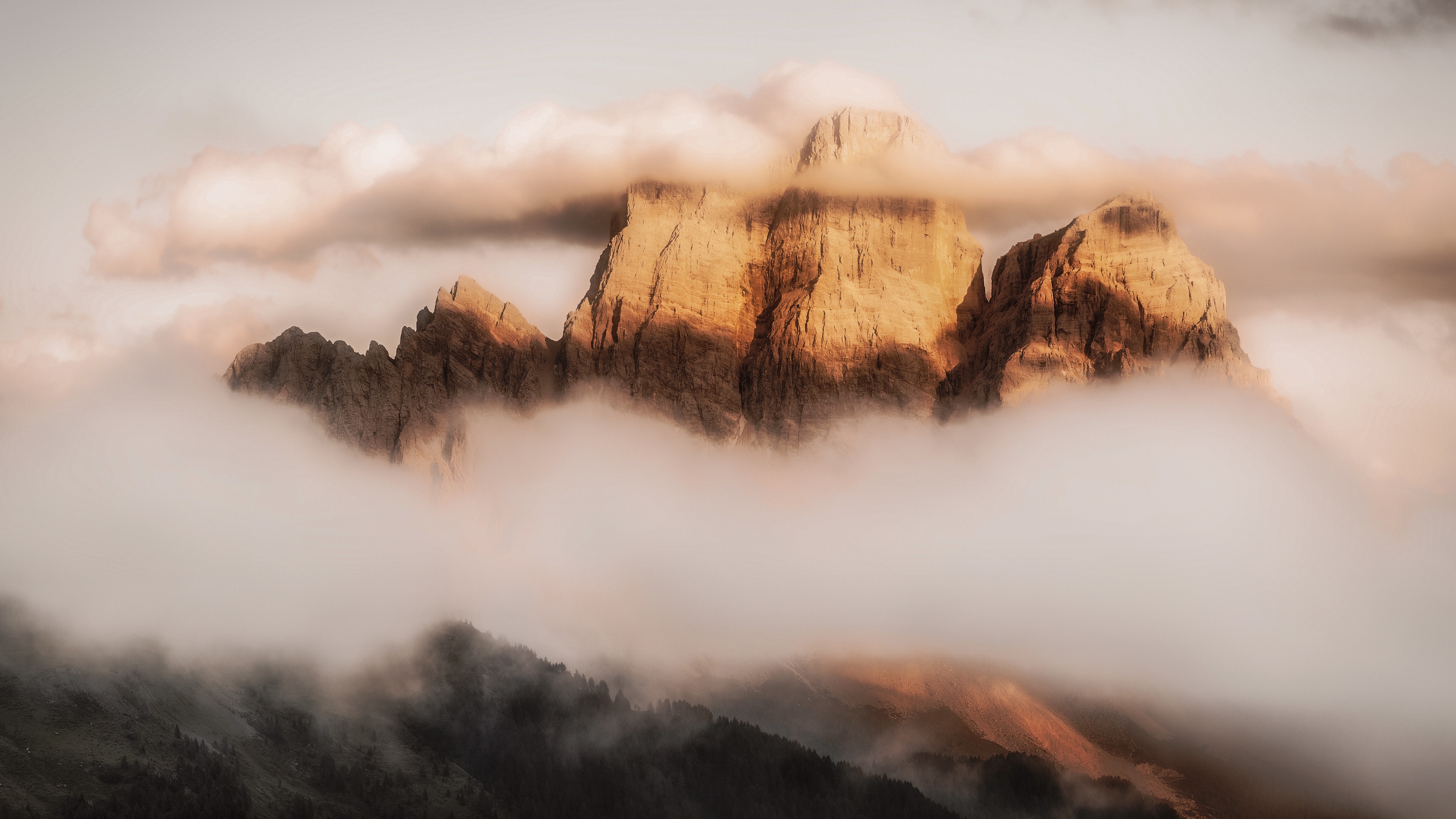 mountains fog clouds monte pelmo dolomites italy 4k 1540145402