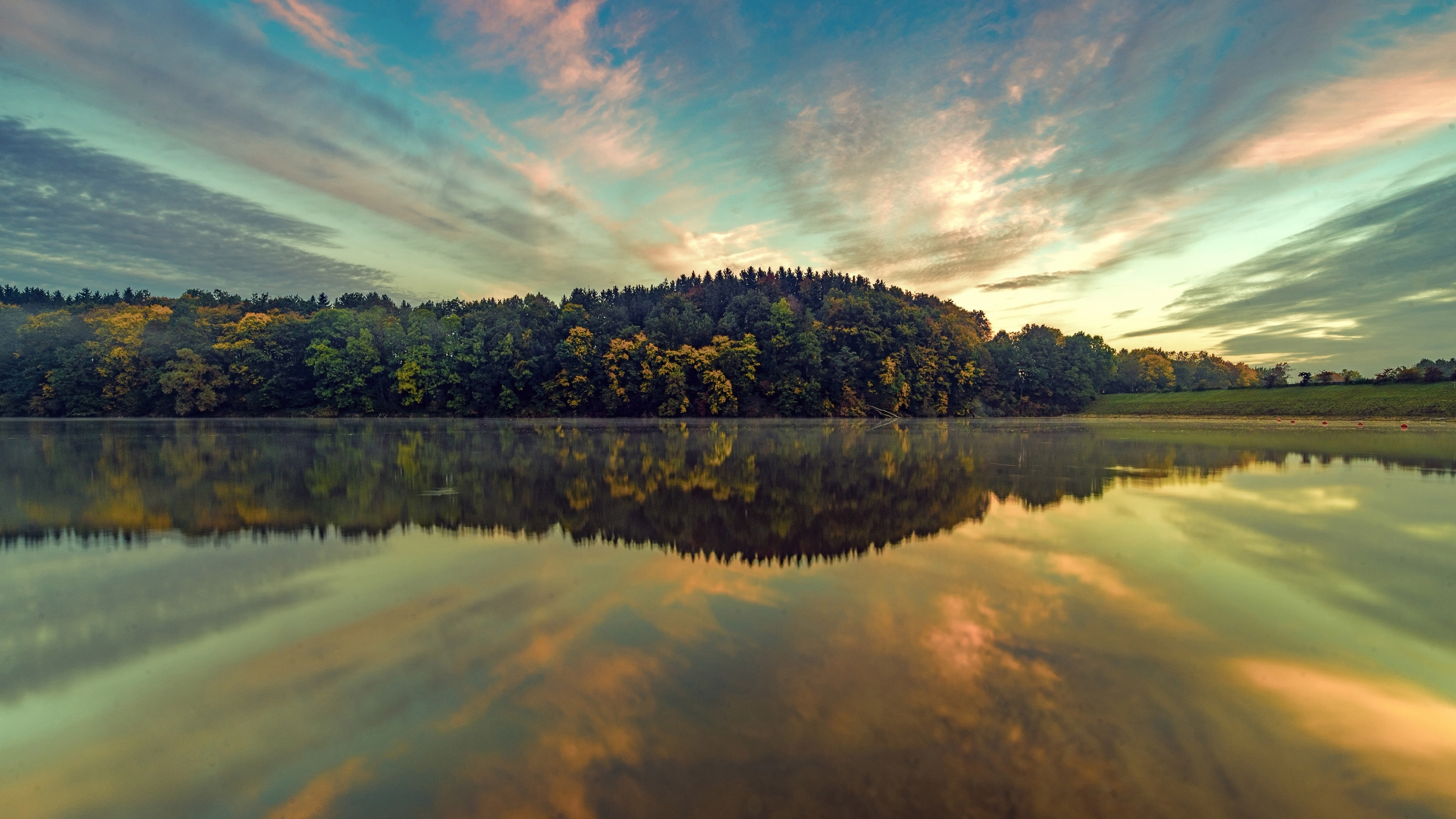 nature lake reflection on river 4k 1540133472