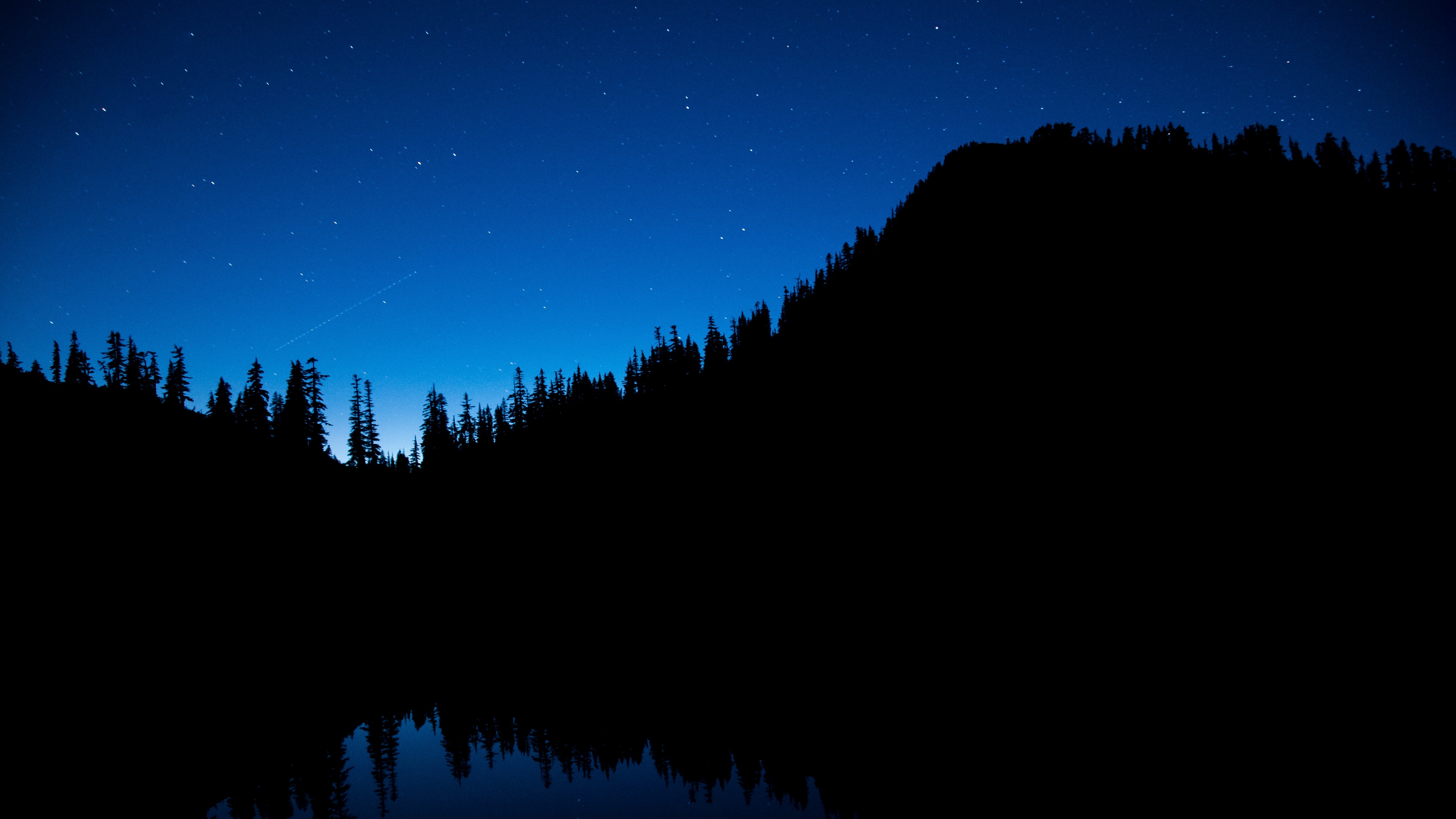 night sky trees starry sky 4k 1540576071