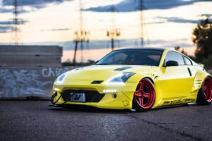 nissan 350z yellow side view 4k 1538937102