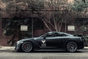 nissan gt r matt black side view 4k 1538937698