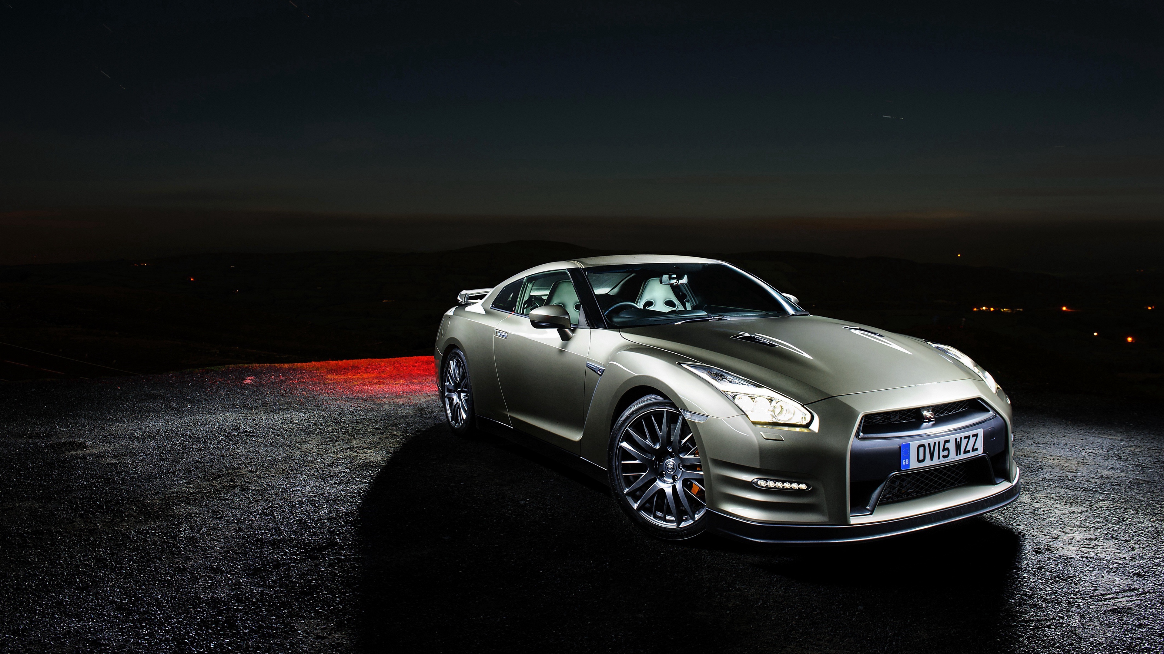 Download nissan, gt-r, side view, night 4k side view, Nissan, gt-r