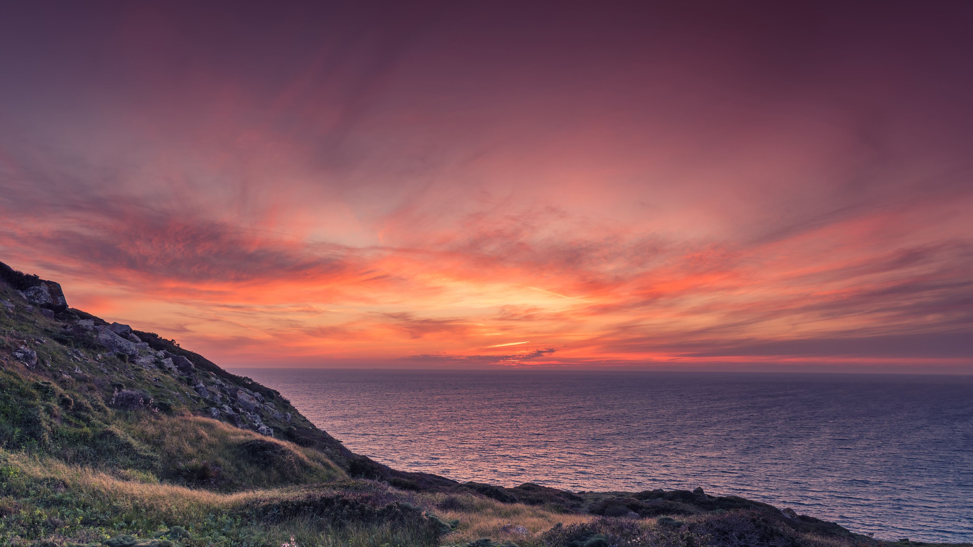 orange sky sunset at beach 1540143165