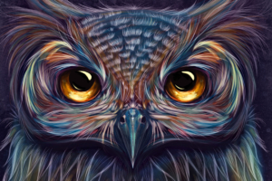 owl colorful art 4k 1540755489