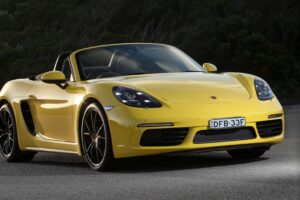 porsche 718 boxster convertible yellow 4k 1538935065