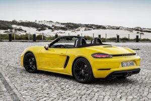 porsche boxster yellow convertible 4k 1538934878