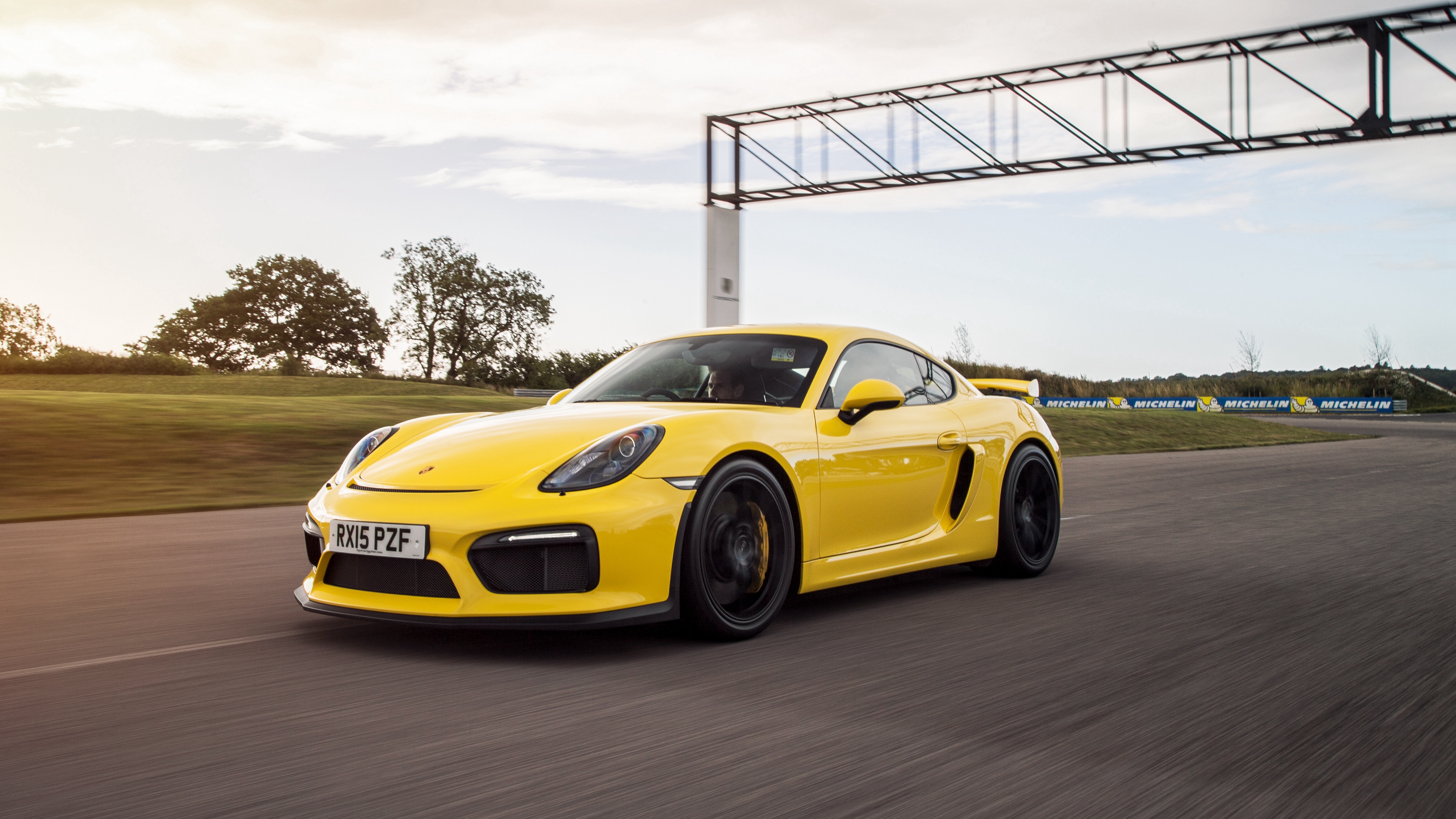 porsche cayman gt4 yellow side view 4k 1538935304