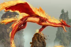 red fire dragon creature fantasy monster 4k 1540751166