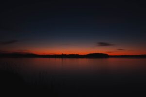 red sunset skyline trees 4k 1540133791