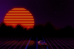 retrowave city artistic car artwork 4k 1540754639