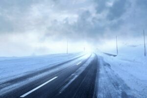 road covered with snow storm winter season 4k 1540135093