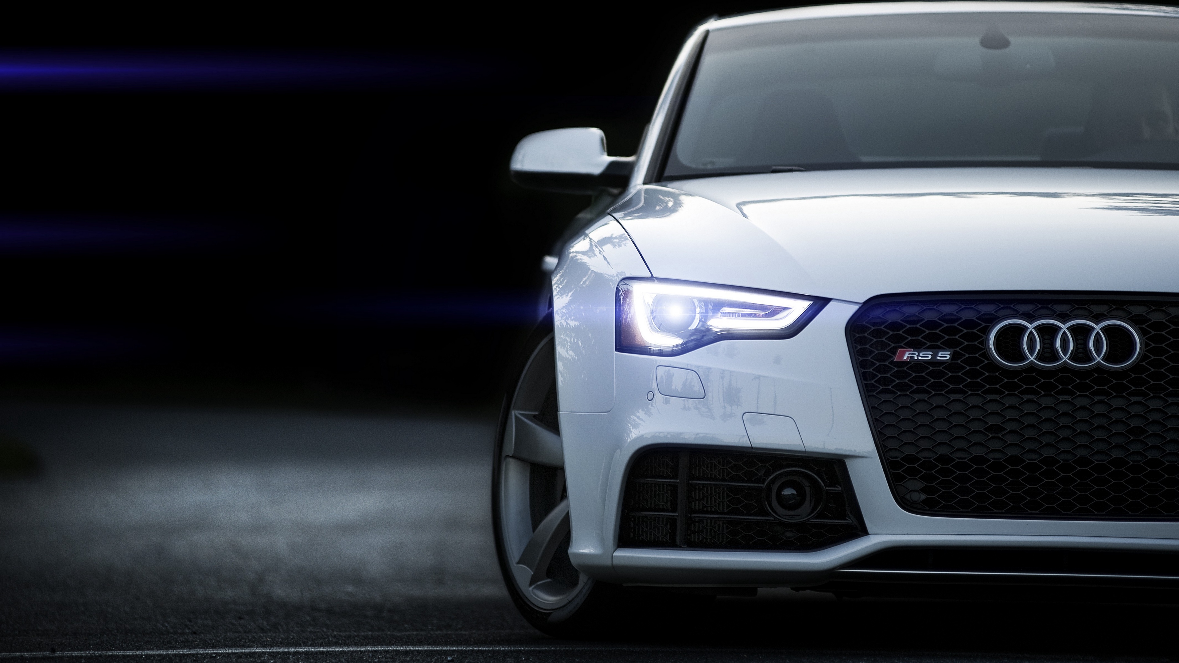 rs5 audi white front view 4k 1538935234