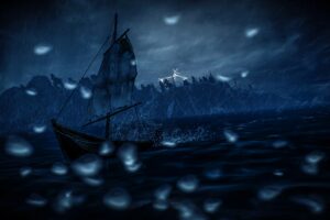 sail boat storm dark 4k 1540575142