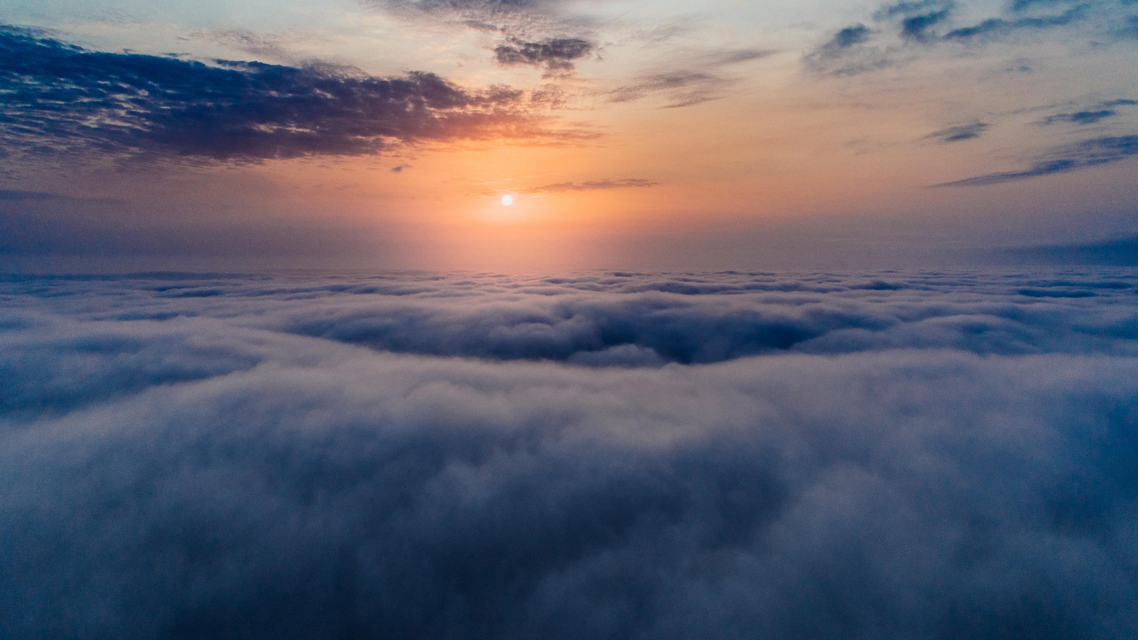 sea of clouds aerial view 4k 1540138460