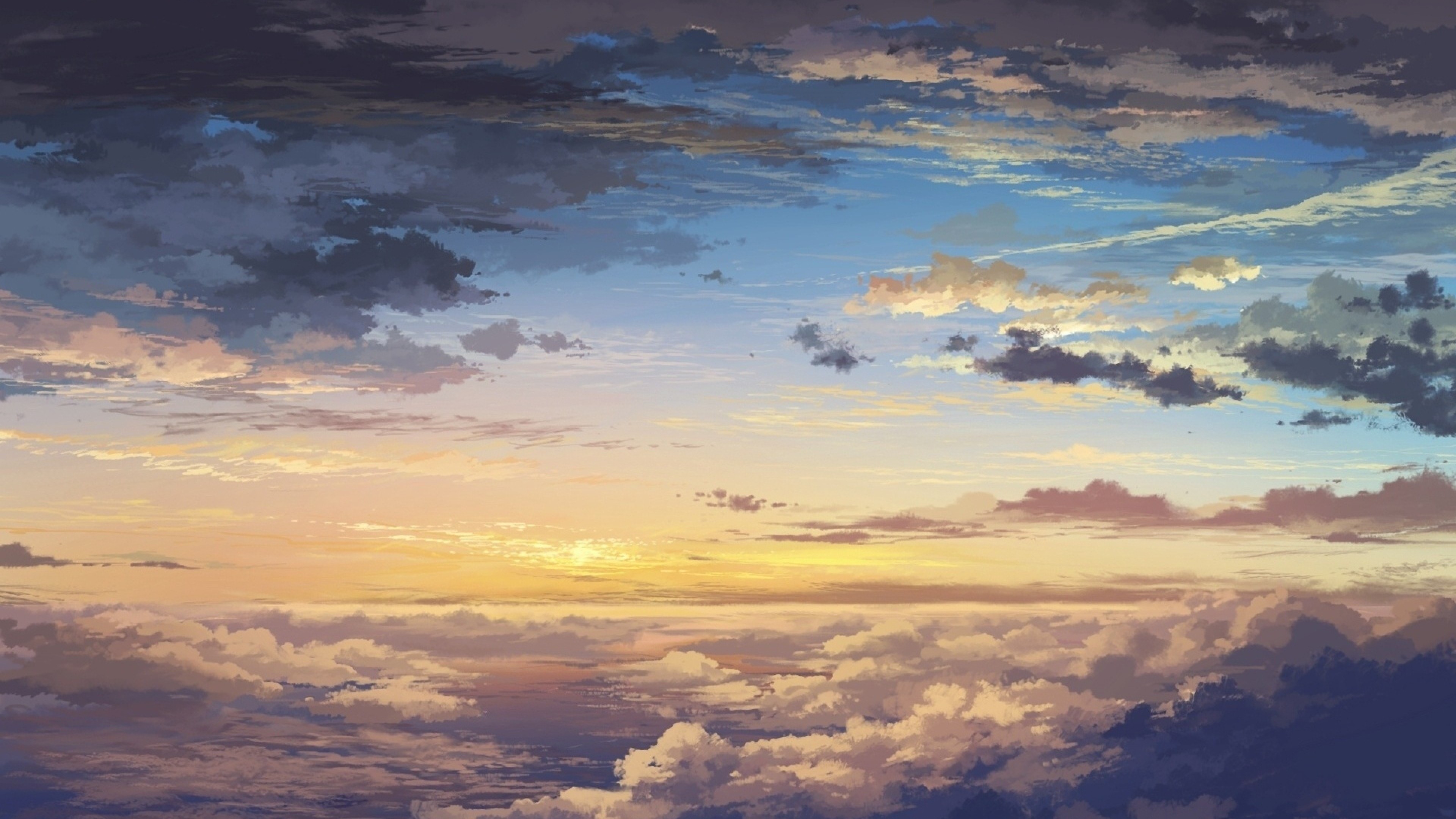 Sea Of Clouds Painting 4k Wallpaper 4K