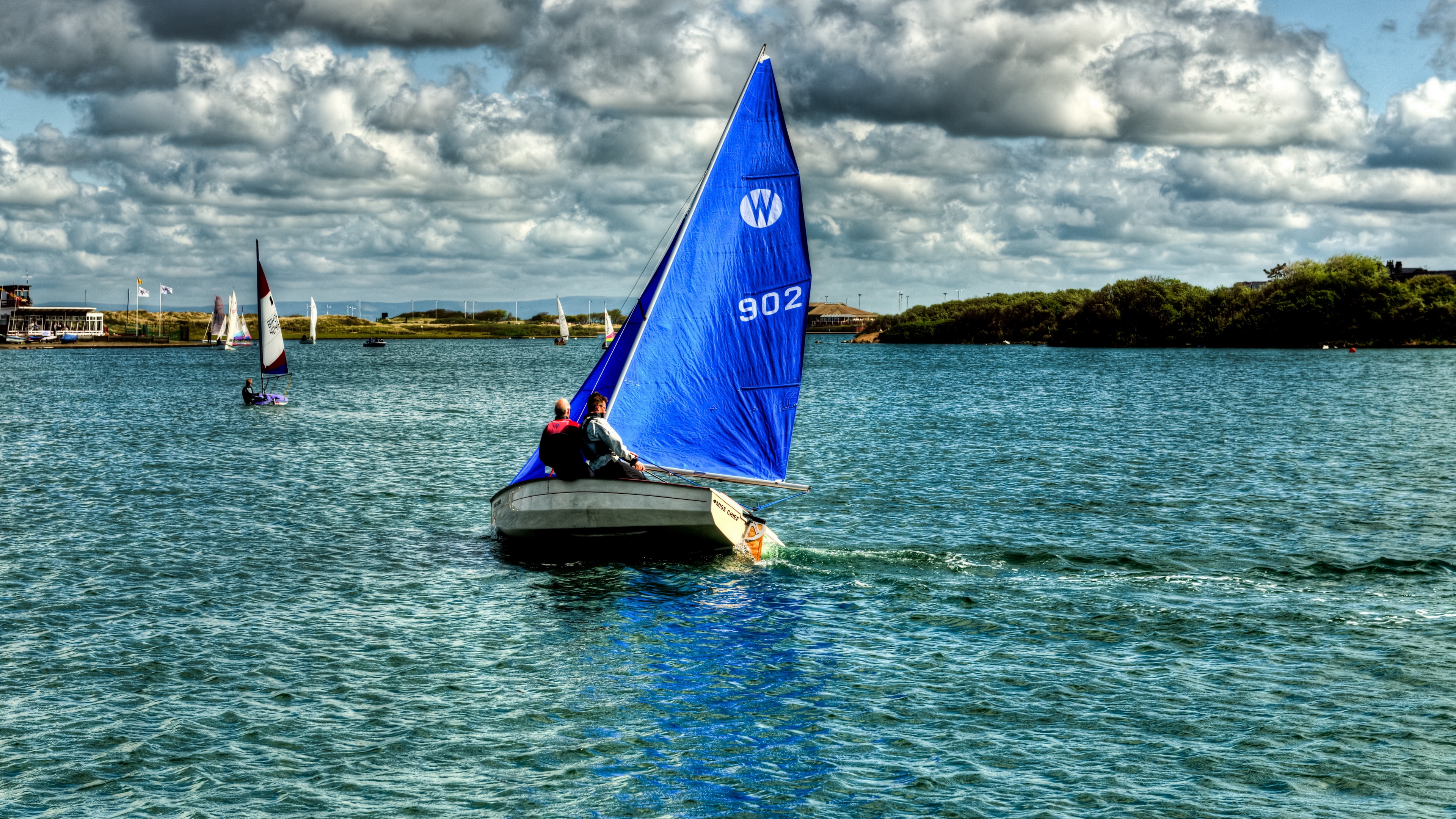 ships sailing england sky lake 4k 1540060958