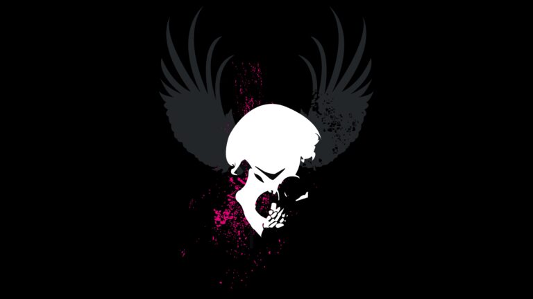 Skull Grunge Wings Dark 4k