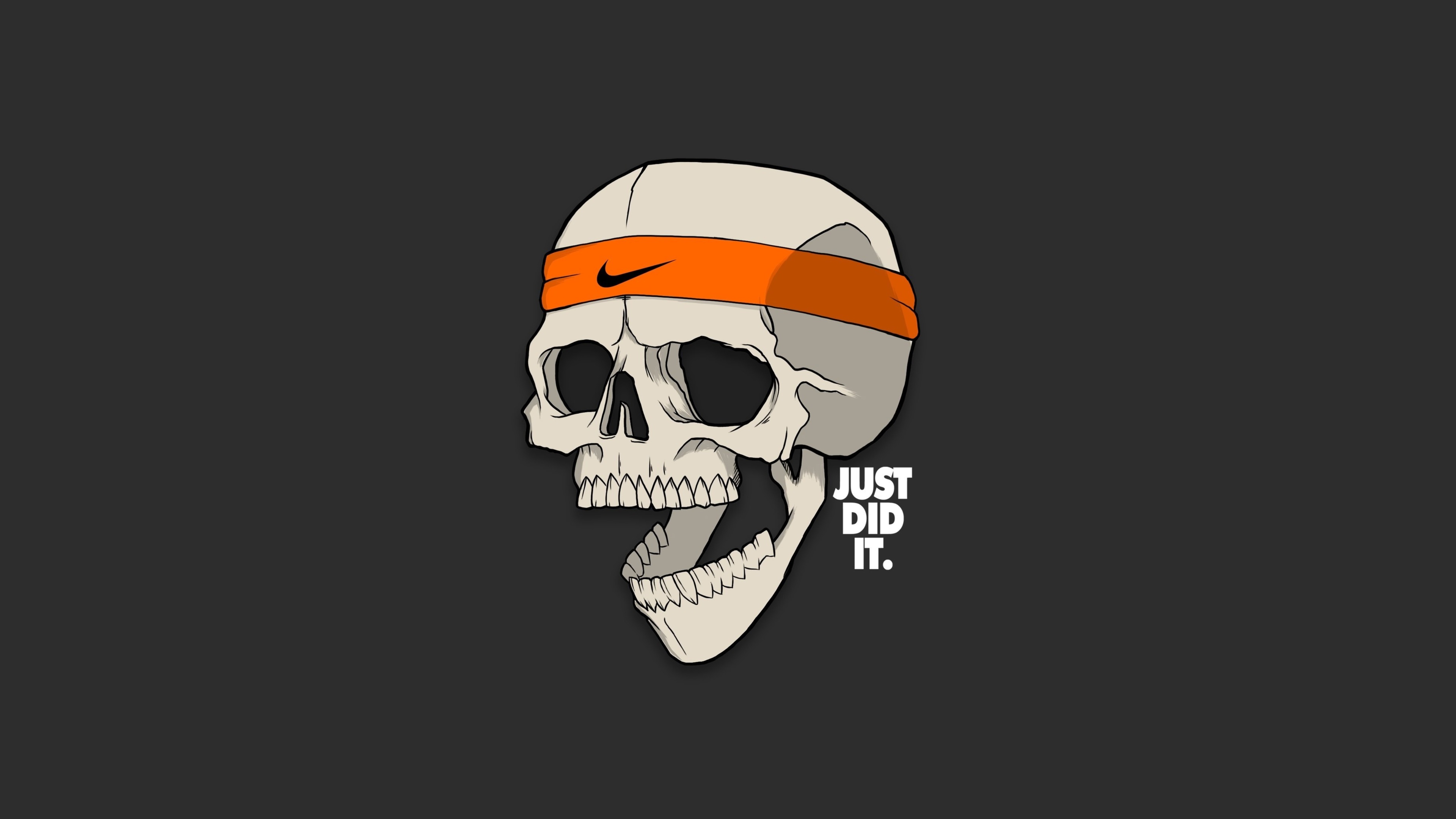 skull just did it minimalism 4k 1540750669