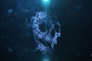 smoke skull 4k 1540755434